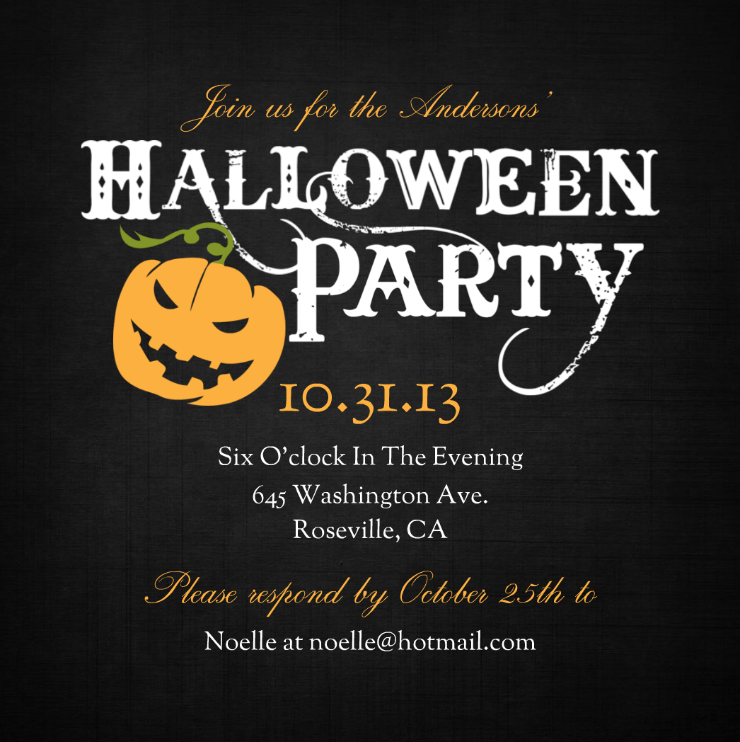 Halloween Party Invites â Gangcraft Net